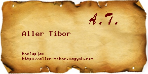 Aller Tibor névjegykártya