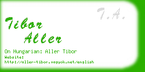 tibor aller business card